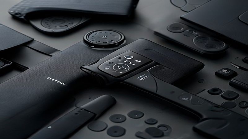Close-up product shot of Akaso EK7000 Pro showing detailed design and included accessories