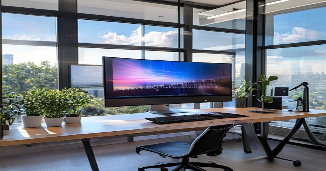 Ultrawide monitor workspace setup