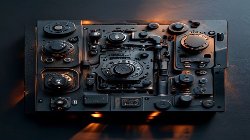 Mechanical keyboard close-up