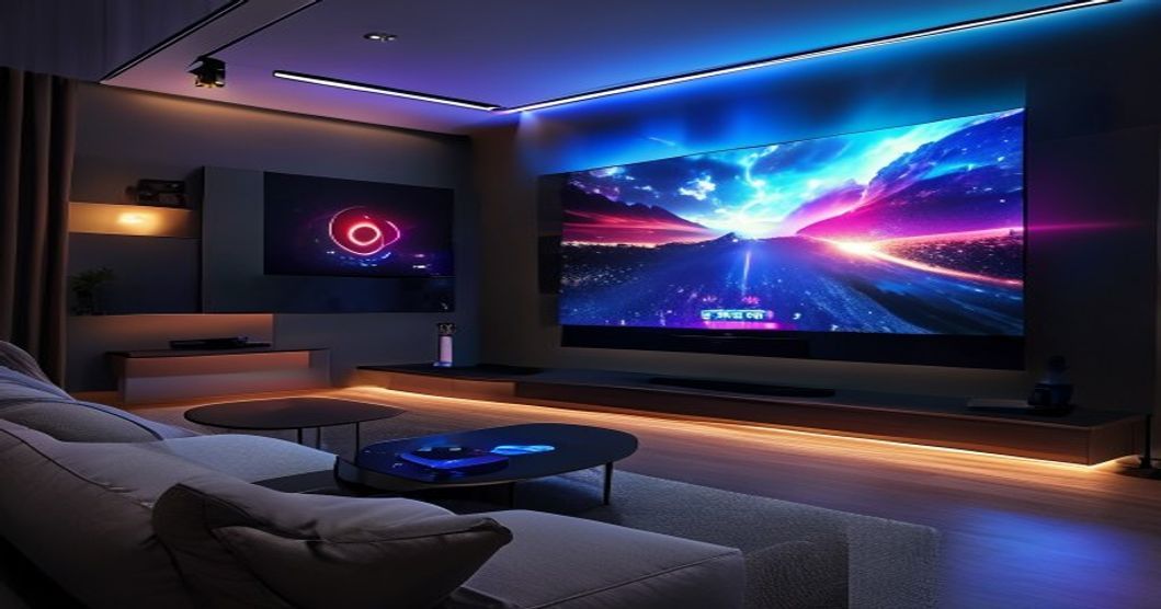 Soundbar in living room