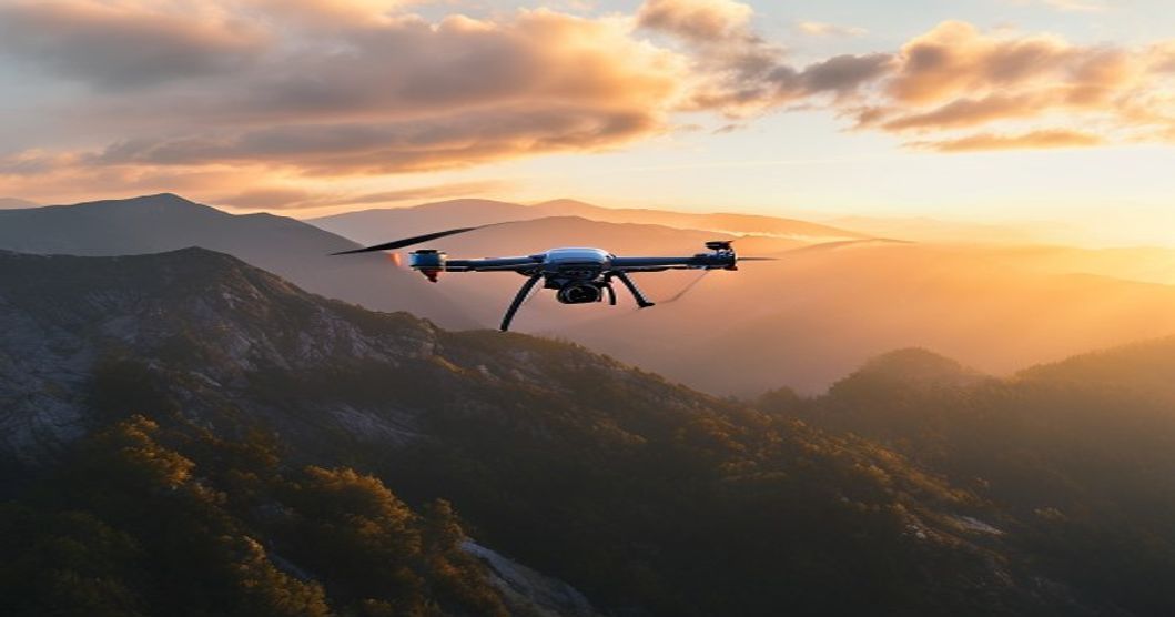 Aerial drone photography of landscape