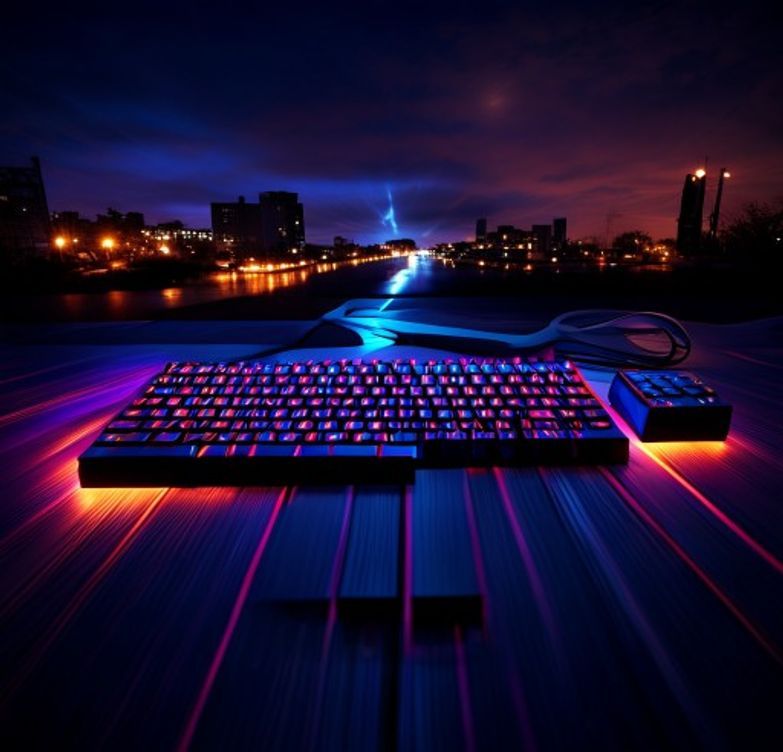Mechanical keyboard with RGB lighting