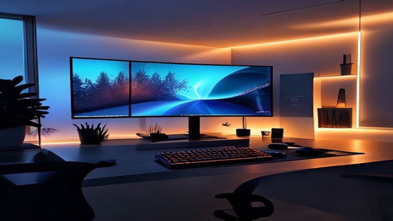 Ultrawide monitor workspace setup