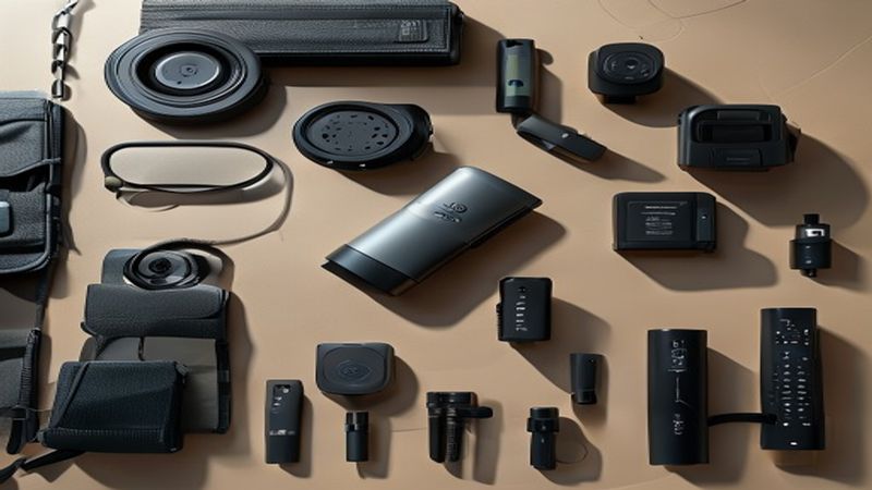 Portable chargers laid out on travel map