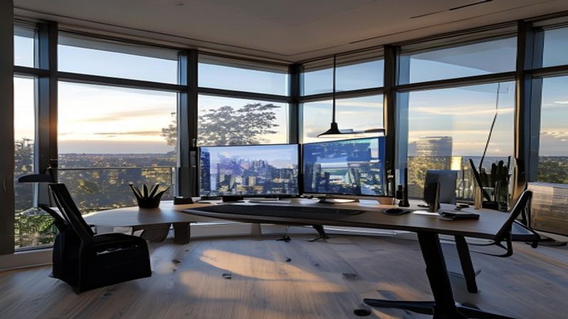 Ultrawide monitor workspace setup