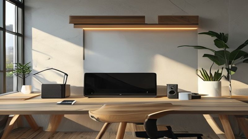 Home office speaker setup